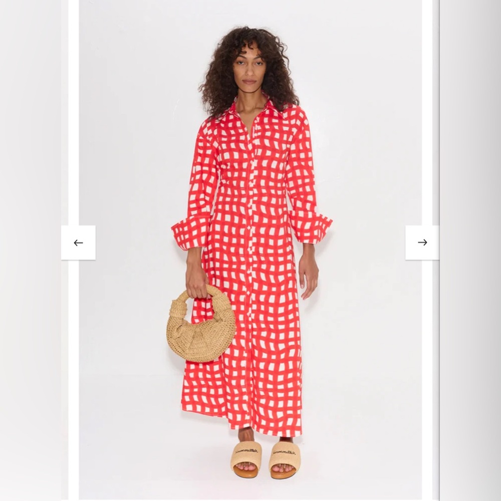 Simon Miller Red and White Maxi Dress